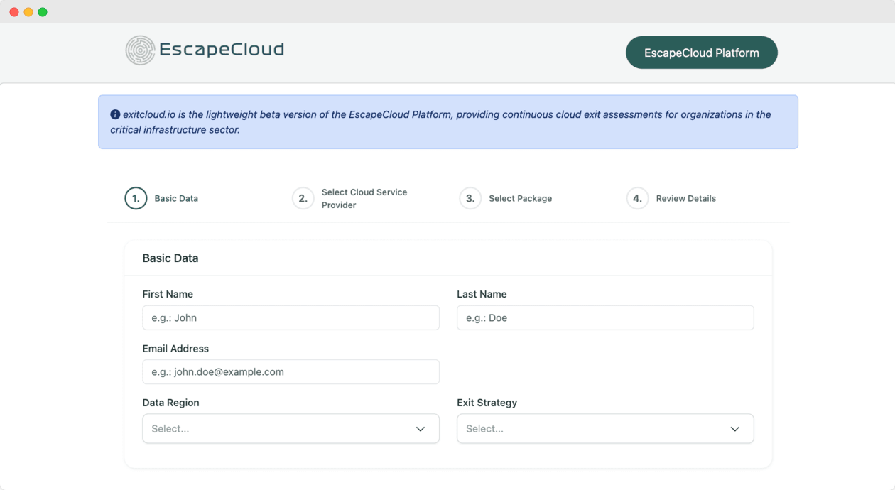 Présentation d'ExitCloud.io – Évaluez, analysez et planifiez votre transition cloud en toute simplicité